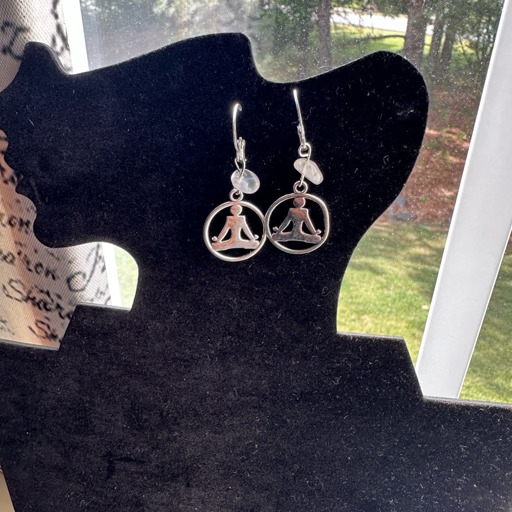 Silver Meditation (Yoga) Earrings Handmade with Love ☮️❤️🔆